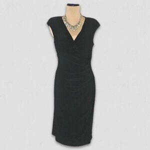Ralph Lauren Faux Wrap Black Dress Size 6